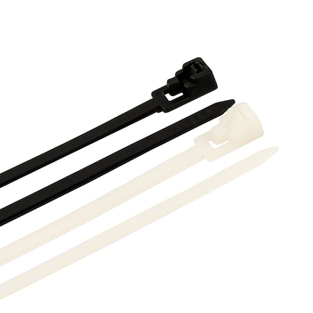 Forney Cable Tie, 11 in L, 3 in Max Bundle Dia., Assorted Colors, Nylon 6/6, 50 lb Strength, 100 PK 62064